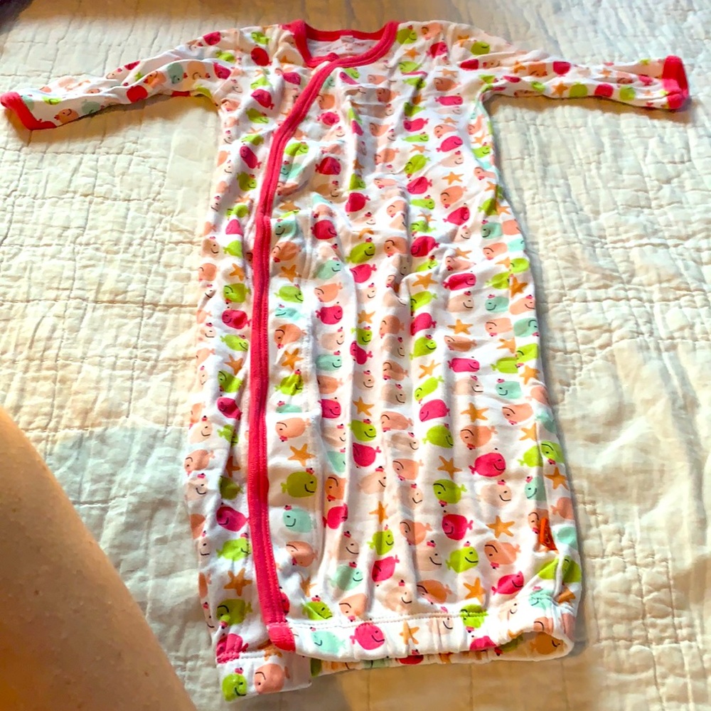 Newborn infant magnetic sleep sack baby girl